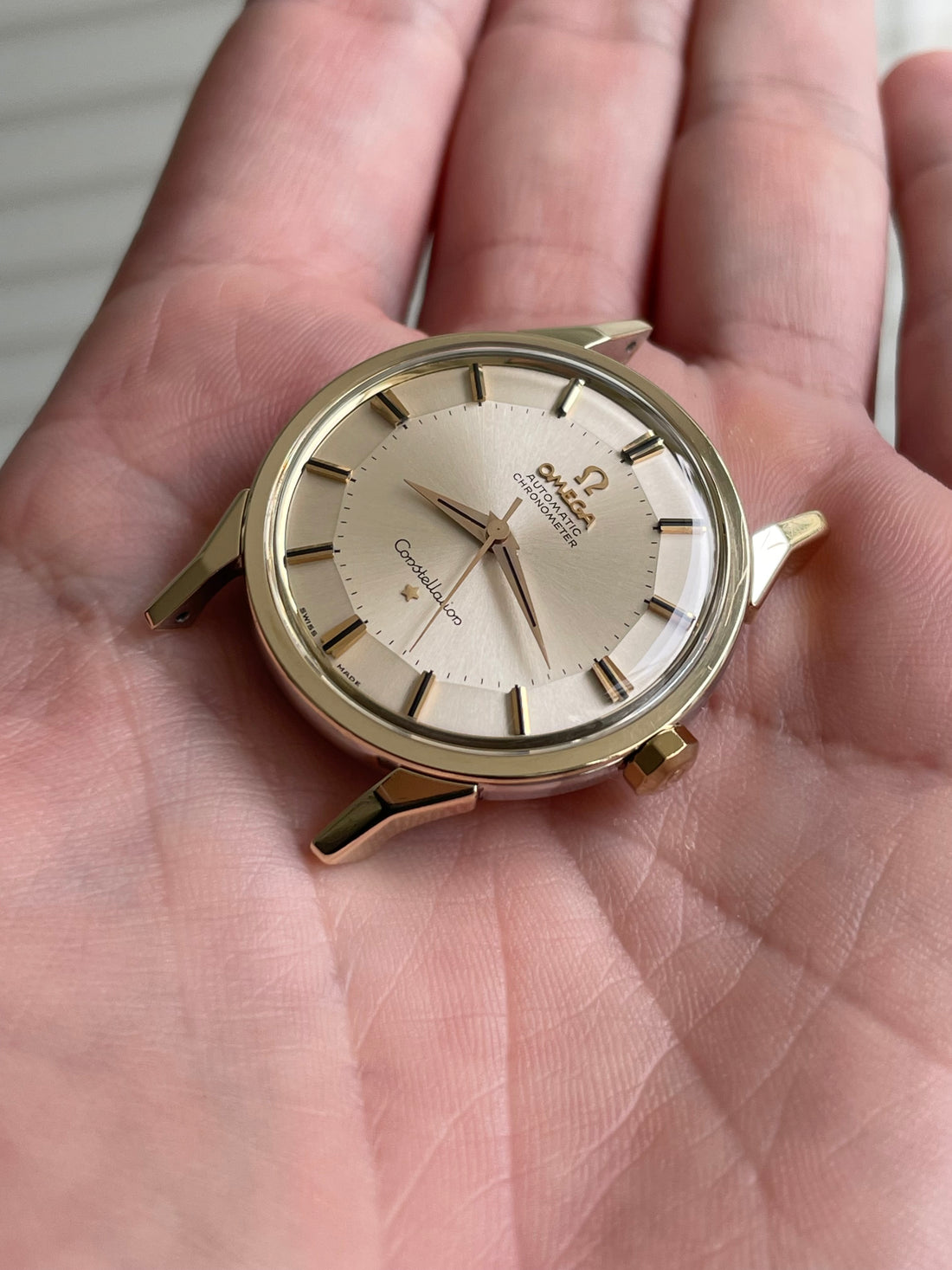 1962 OMEGA CONSTELLATION PIE PAN SUNBURST DOG-LEG CAL. 551 REF. 14900 61 SC