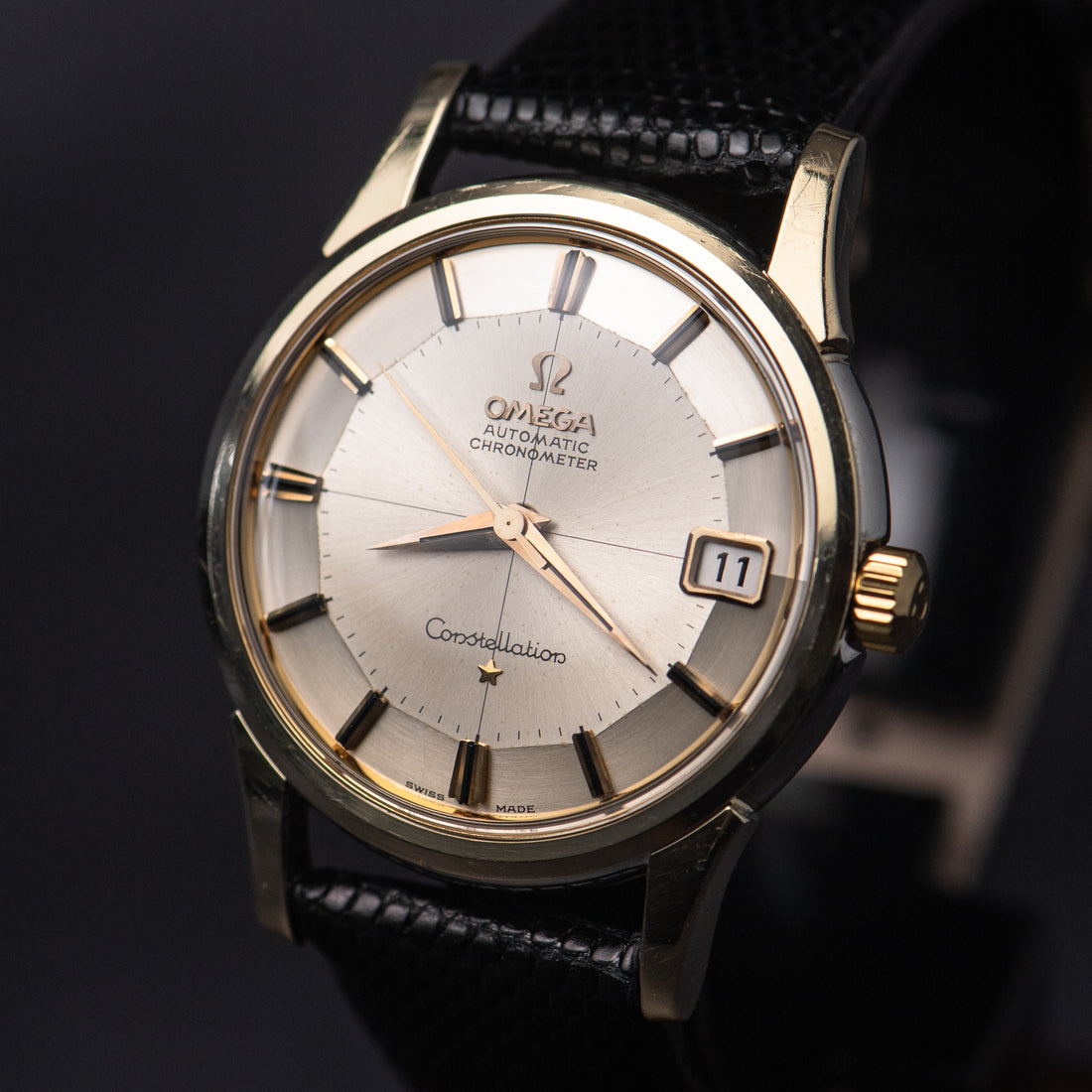1961 OMEGA CONSTELLATION TWO TONE CROSSHAIR PIE PAN CAL. 561 REF. 14393 61 SC