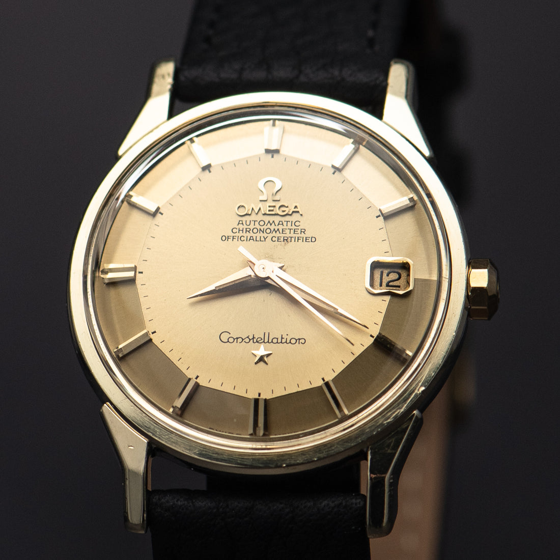 1967 OMEGA CONSTELLATION PIE PAN QUICKSET DOG-LEG CAL. 564 REF. 168.005