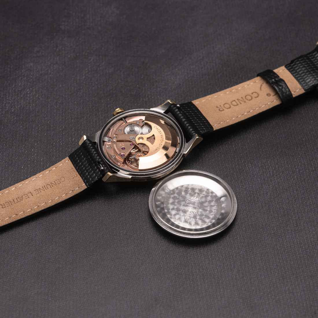 1963 OMEGA CONSTELLATION PIE PAN CROSSHAIR SUNBURST DOG-LEG CAL. 561 REF. 168.005