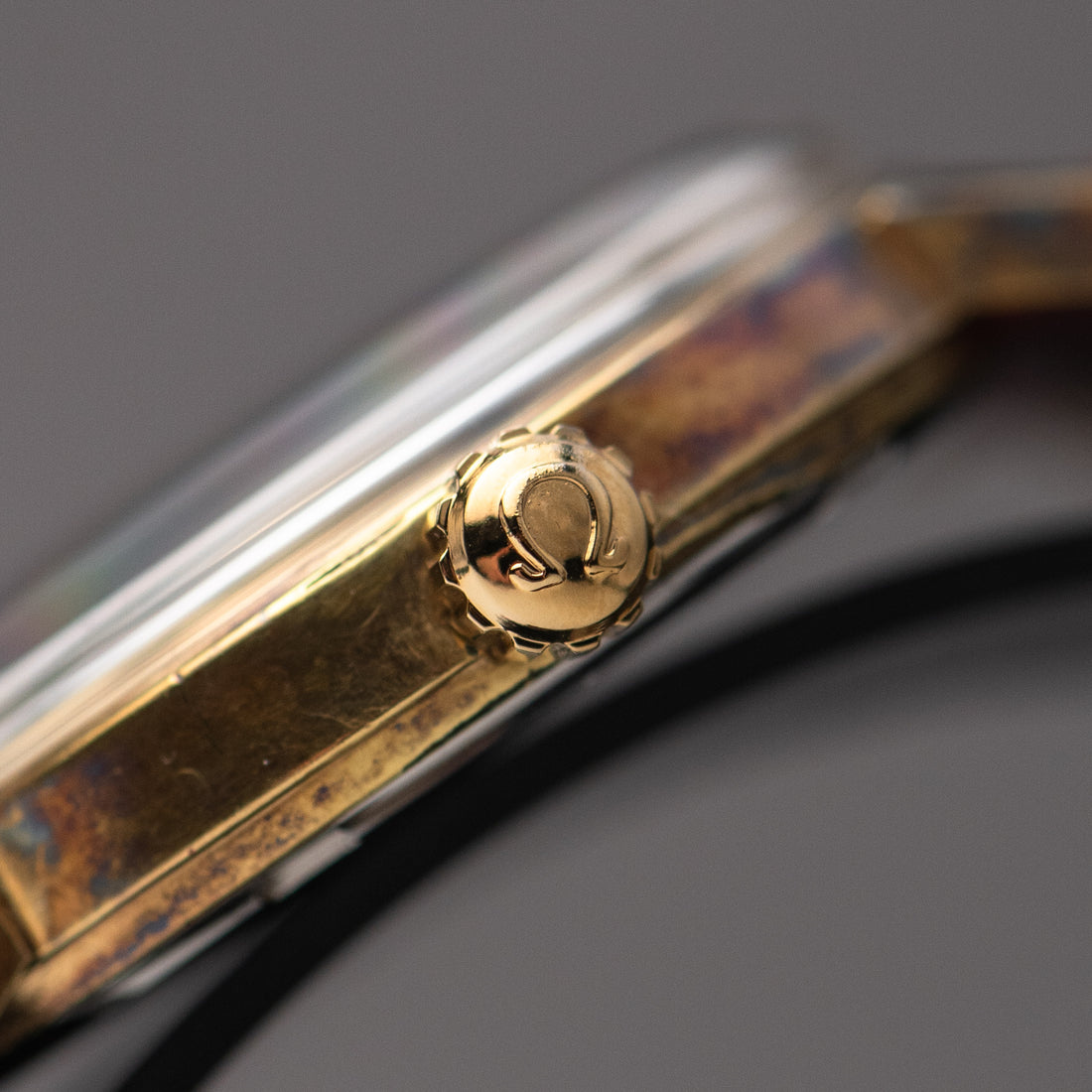 1968 OMEGA SEAMASTER GENEVE GREY LINEN RAINBOW HUE CAL. 601 REF. 135.011