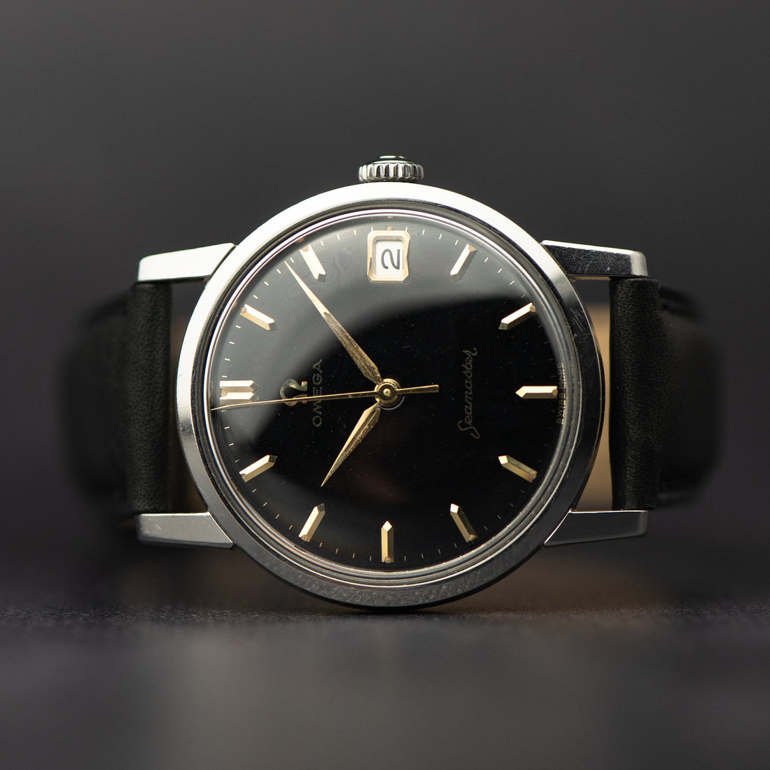 1960 OMEGA SEAMASTER GLOSS BLACK CAL. 610 REF. 14384 4 SC