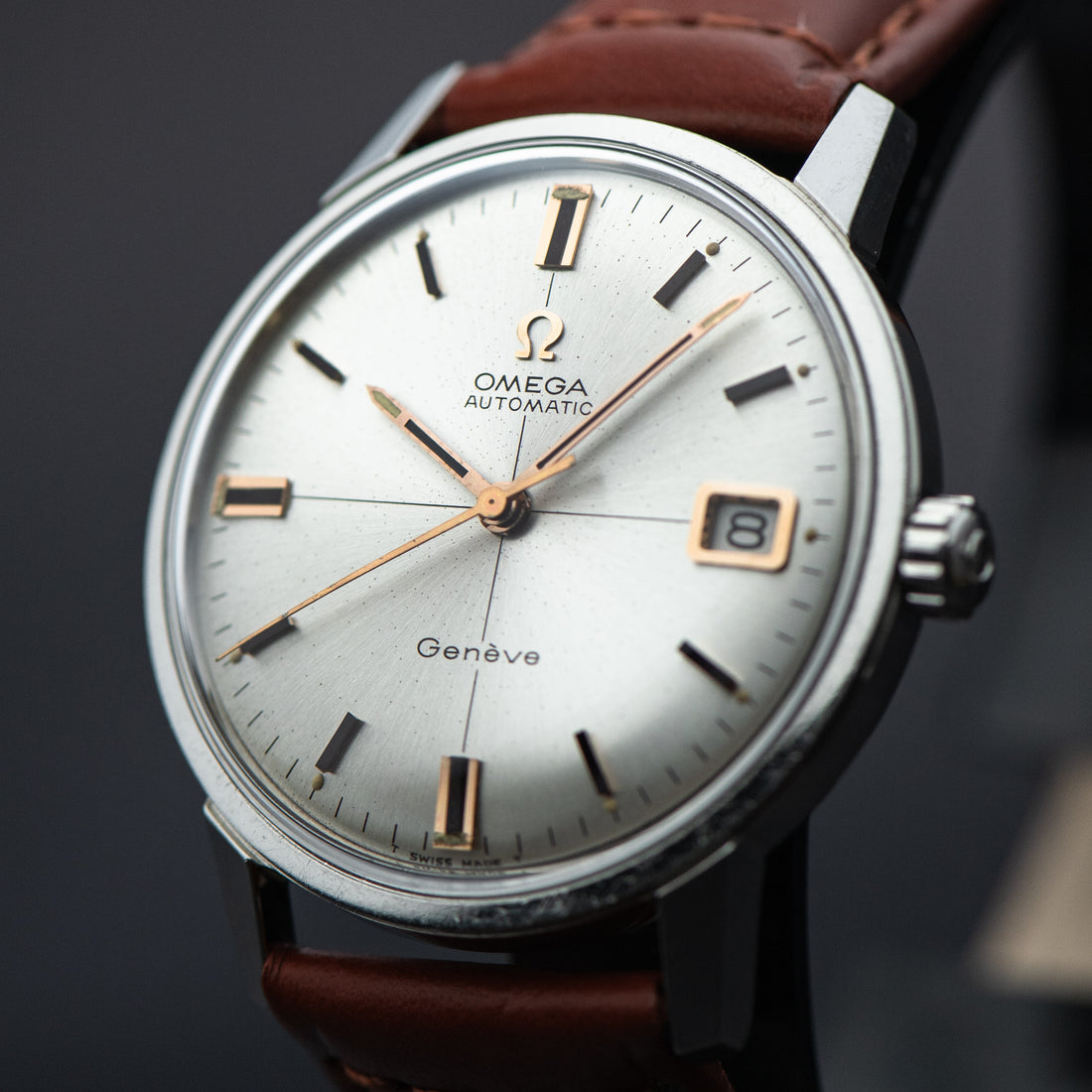 1967 OMEGA SEAMASTER GENEVE QUICKSET CROSSHAIR SUNBURST CAL. 565 REF. 166.037 SP