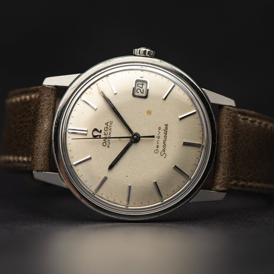 1967 DOUBLE SIGNED OMEGA GENEVE SEAMASTER QUICKSET CAL. 565 REF. 166.002