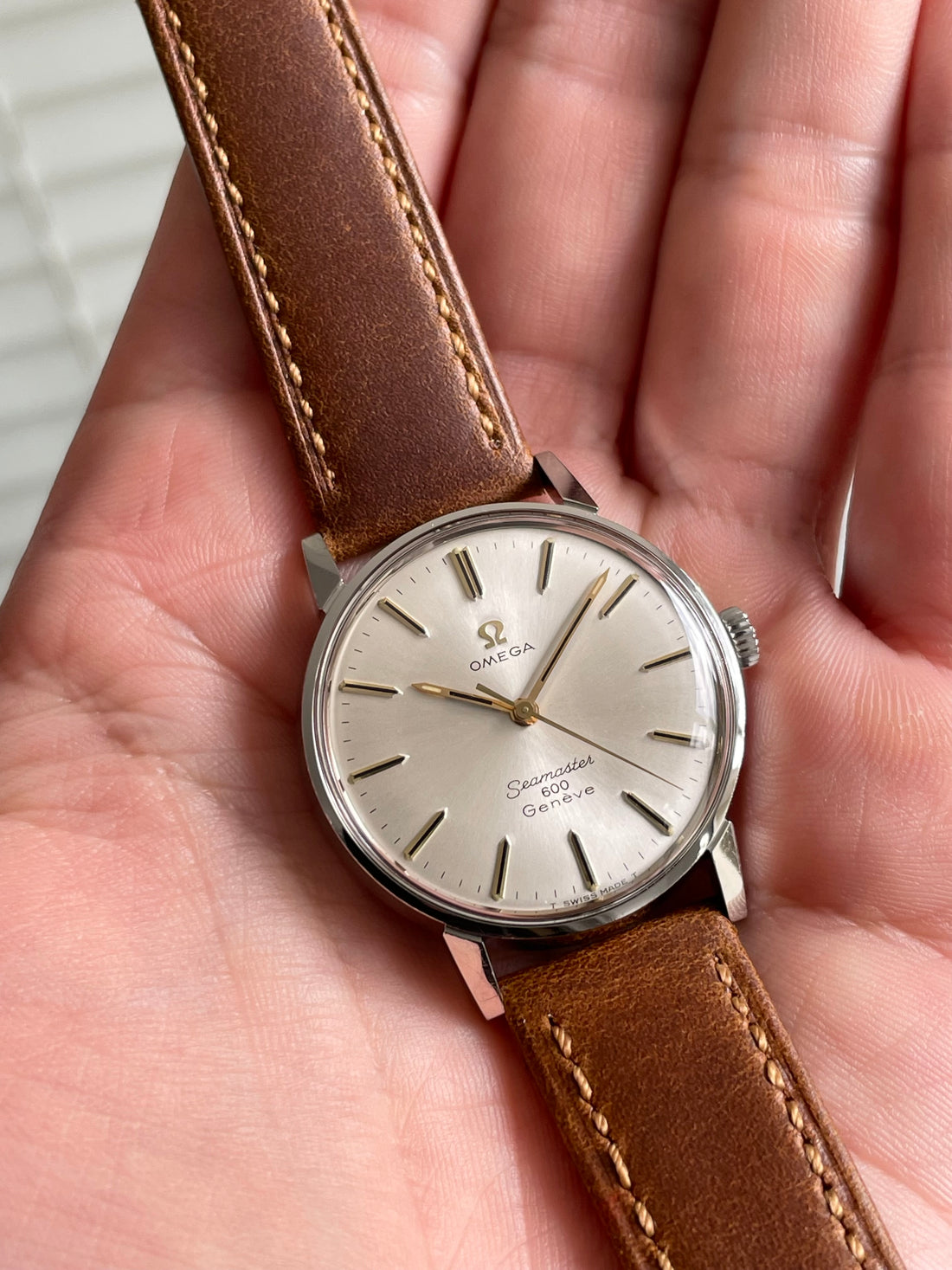 1967 DOUBLE SIGNED OMEGA SEAMASTER 600 GENEVE SUNBURST CAL. 601 REF. 135.011