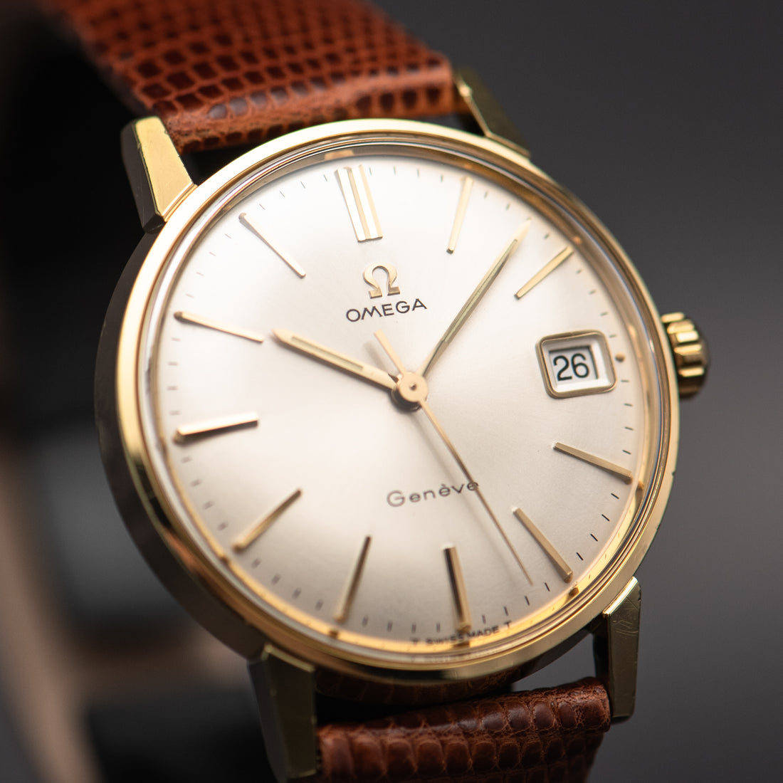 1967 OMEGA SEAMASTER GENEVE QUICKSET SUNBURST CAL. 613 REF. 136.011