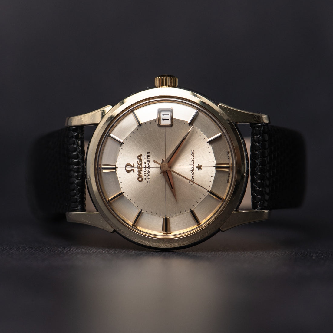 1961 OMEGA CONSTELLATION TWO TONE CROSSHAIR PIE PAN CAL. 561 REF. 14393 61 SC