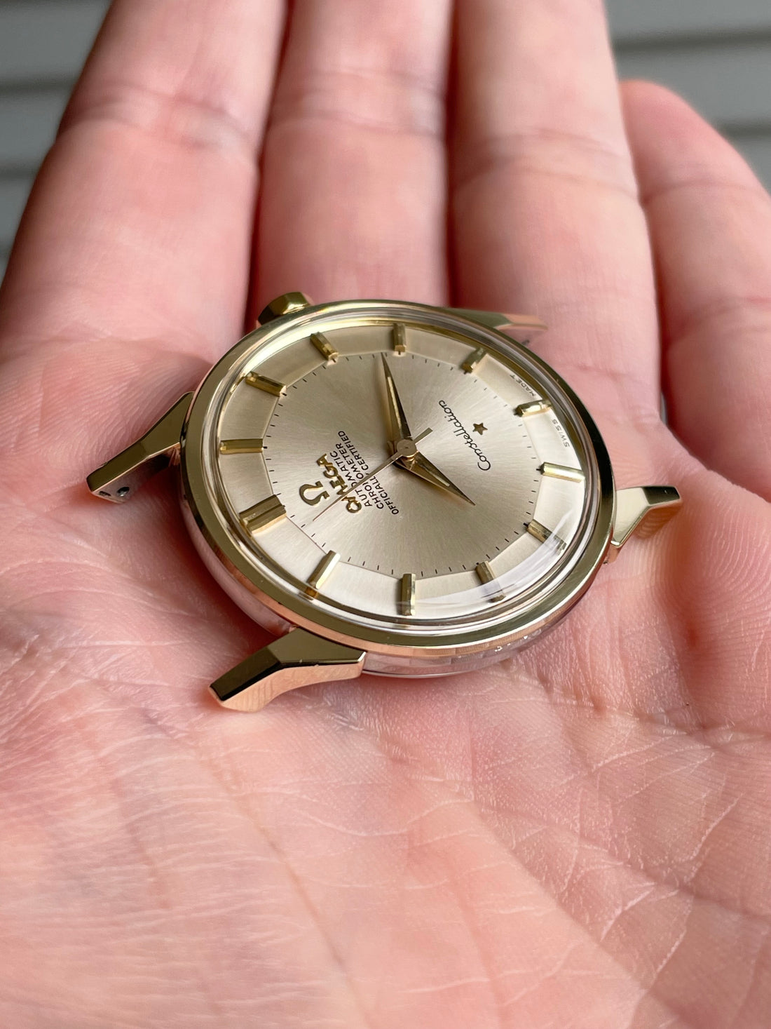 1963 OMEGA CONSTELLATION PIE PAN SUNBURST DOG-LEG CAL. 551 REF. 167.005