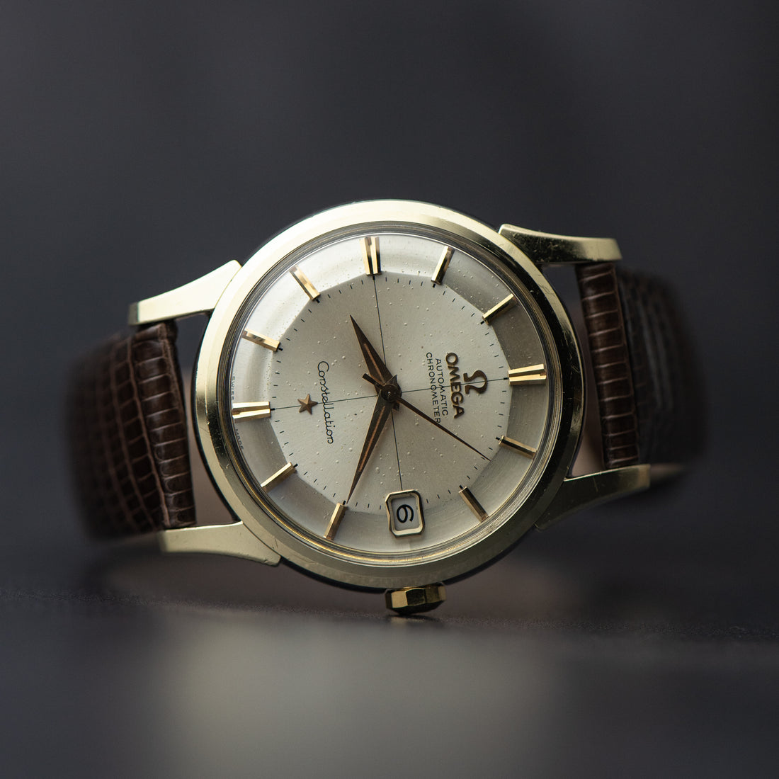 1961 OMEGA CONSTELLATION TWO TONE CROSSHAIR PIE PAN CAL. 561 REF. 14393 61 SC