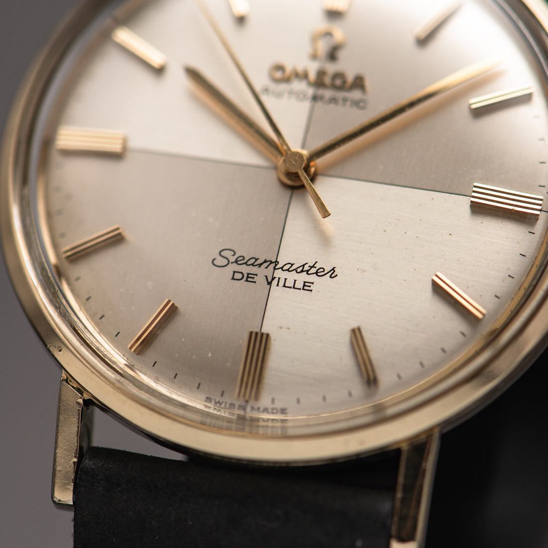 1964 14K GOLD FILLED OMEGA SEAMASTER DE VILLE HARLEQUIN CAL. 550 REF. LL6287-1
