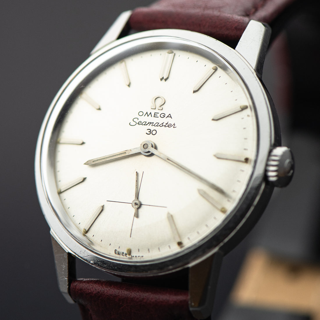 1963 OMEGA SEAMASTER 30 SUNBURST CROSSHAIR SUB SECONDS CAL. 269 REF. 125.007-63