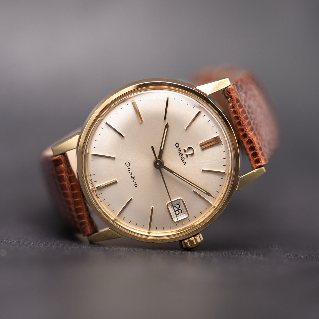 1967 OMEGA SEAMASTER GENEVE QUICKSET SUNBURST CAL. 613 REF. 136.011