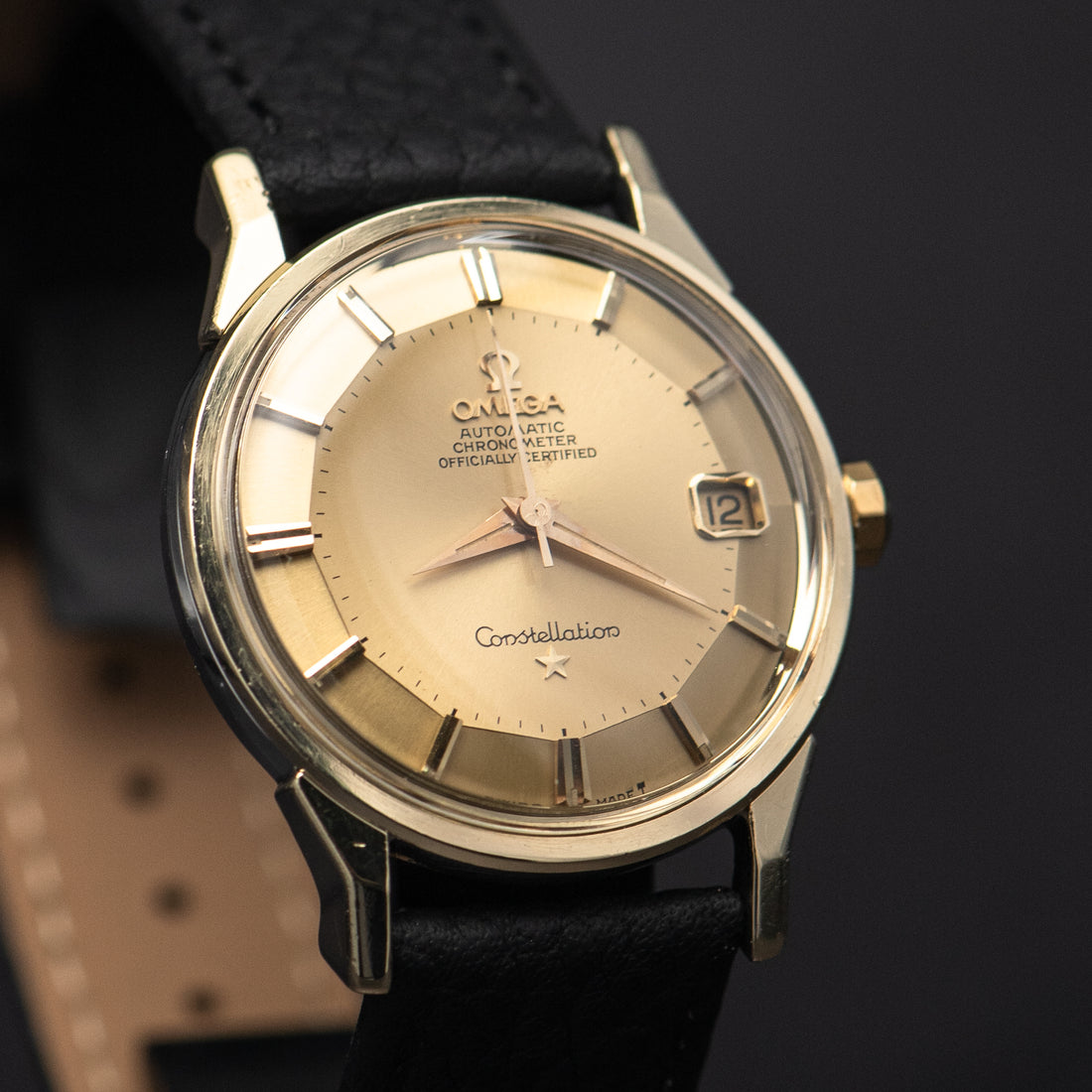 1967 OMEGA CONSTELLATION PIE PAN QUICKSET DOG-LEG CAL. 564 REF. 168.005