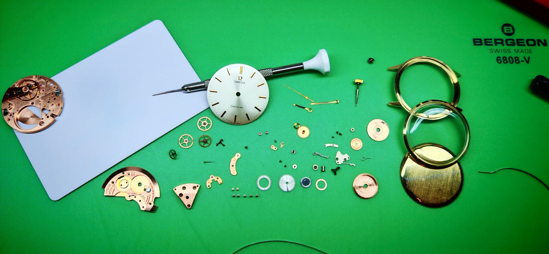 1969 14K GOLD OMEGA GENEVE SUNBURST CAL. 601 REF. 131.041