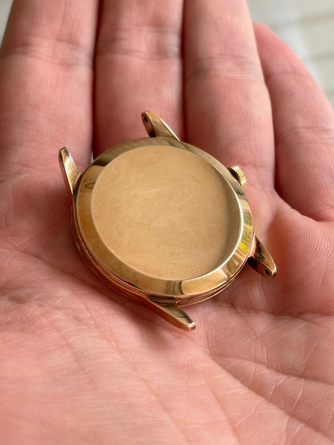 1957 9K GOLD OMEGA GENEVE TWO TONE CROSSHAIR SUB SECONDS RAINBOW HUE CAL. 267 REF. 13332