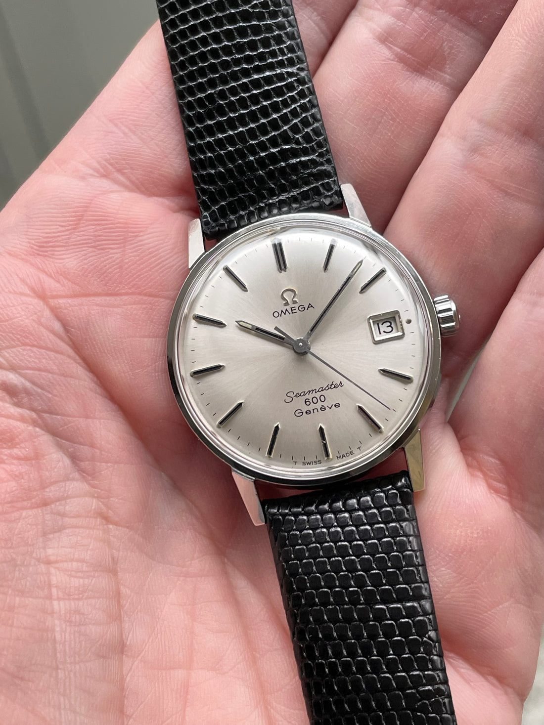 1967 DOUBLE SIGNED OMEGA SEAMASTER 600 GENEVE QUICKSET SUNBURST CAL. 613 REF. 136.011