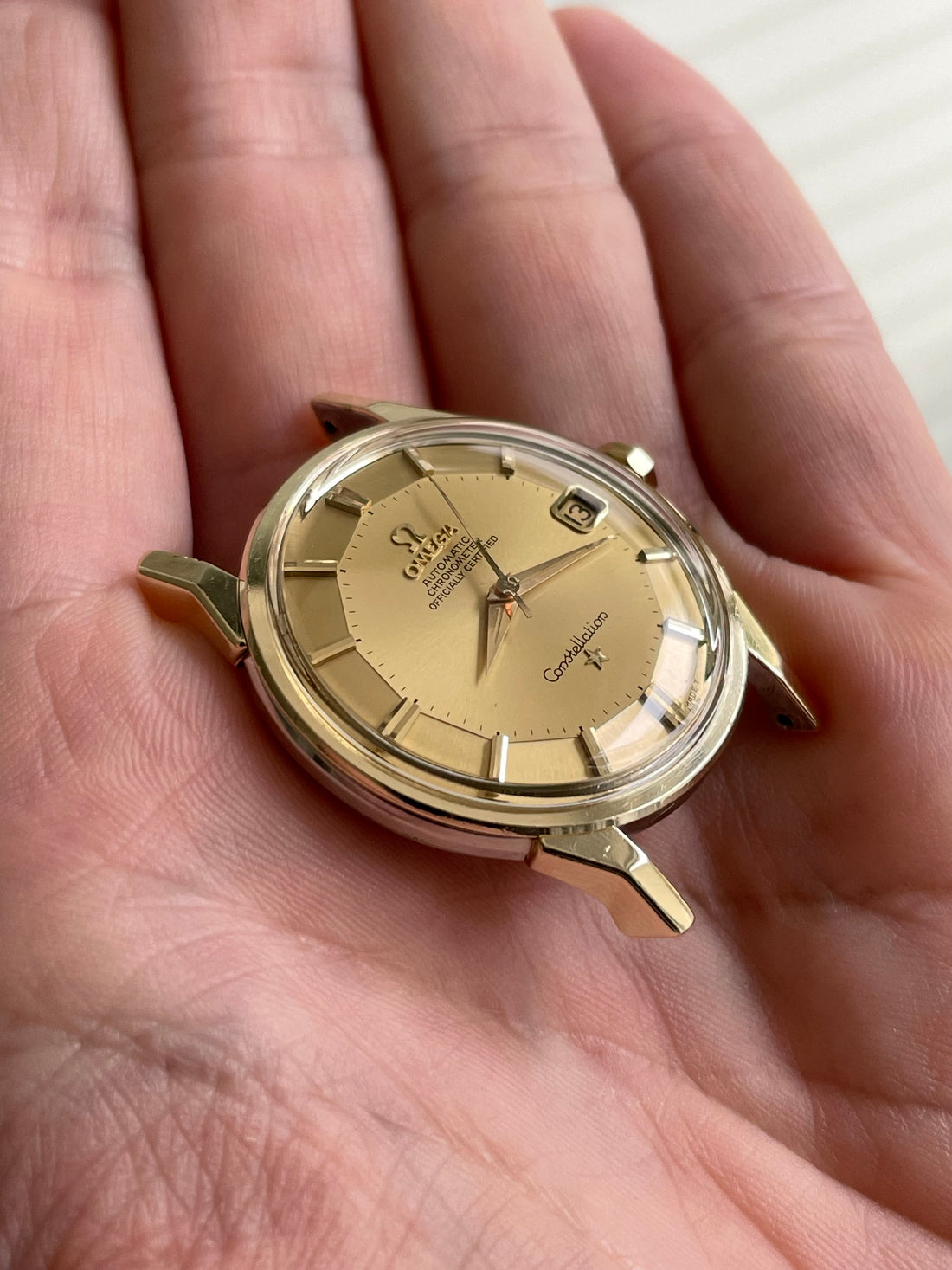 1967 OMEGA CONSTELLATION PIE PAN QUICKSET DOG-LEG CAL. 564 REF. 168.005