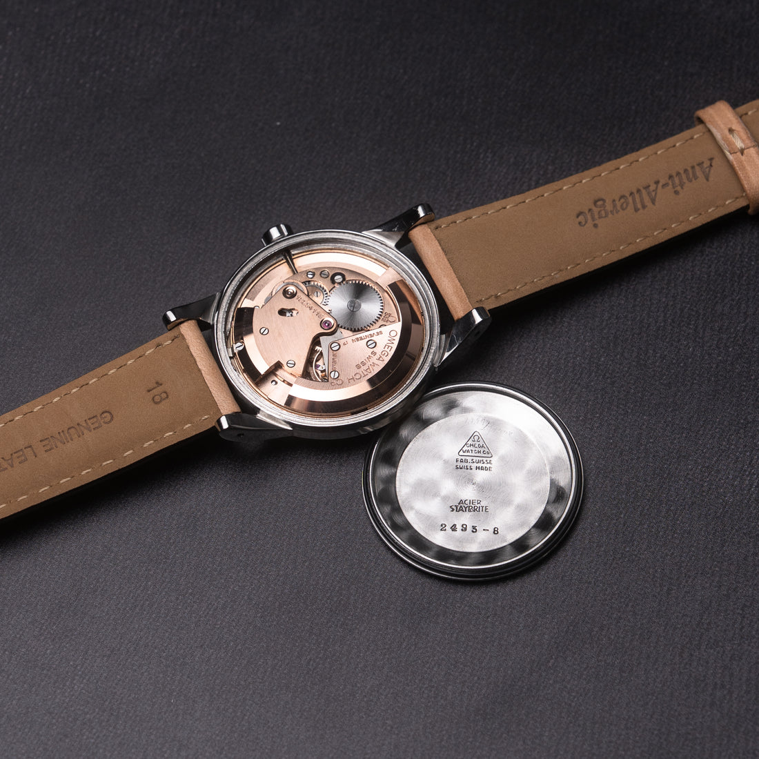 1950 OVERSIZE OMEGA SEAMASTER TWO TONE SUB SECONDS EXPLORER BUMPER CAL. 332 REF. 2493-8