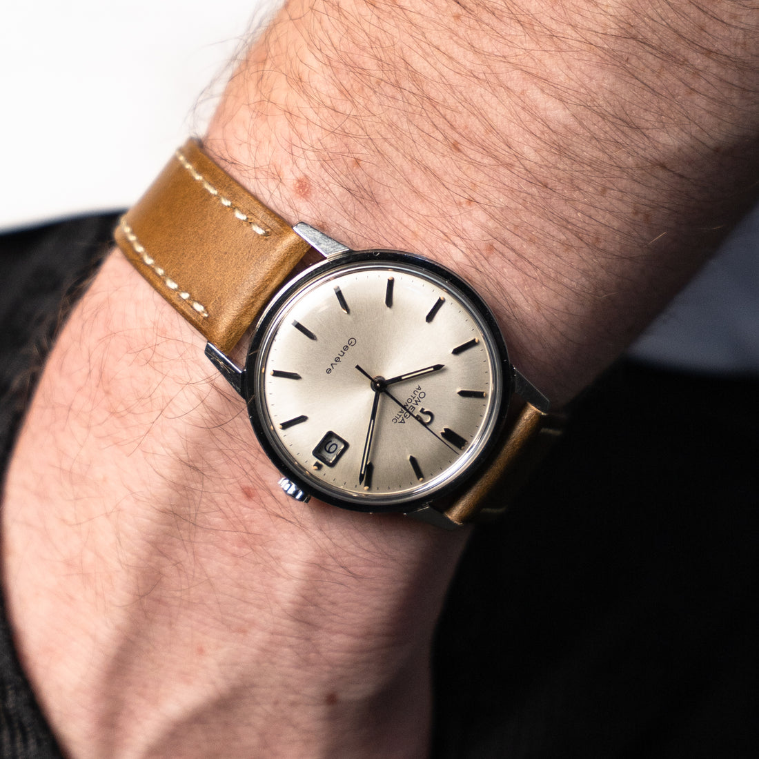 1967 OMEGA SEAMASTER GENEVE QUICKSET SUNBURST CAL. 563 REF. 166.002