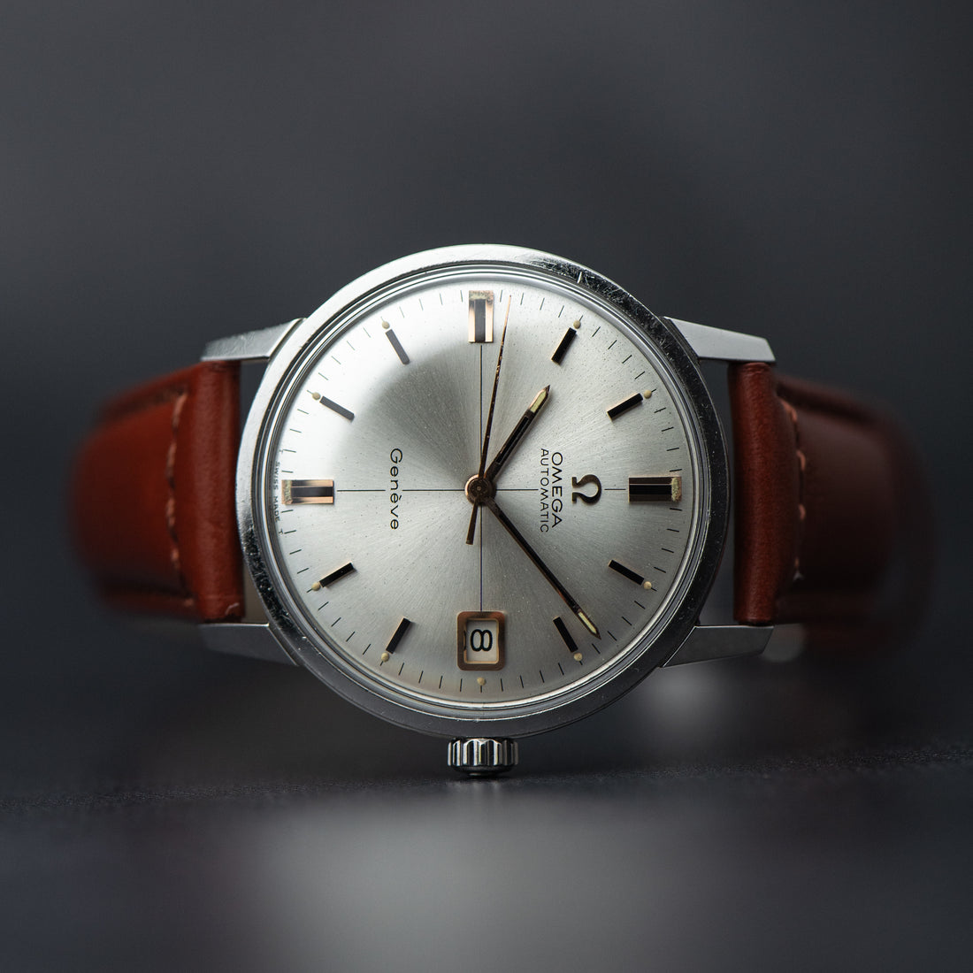 1967 OMEGA SEAMASTER GENEVE QUICKSET CROSSHAIR SUNBURST CAL. 565 REF. 166.037 SP