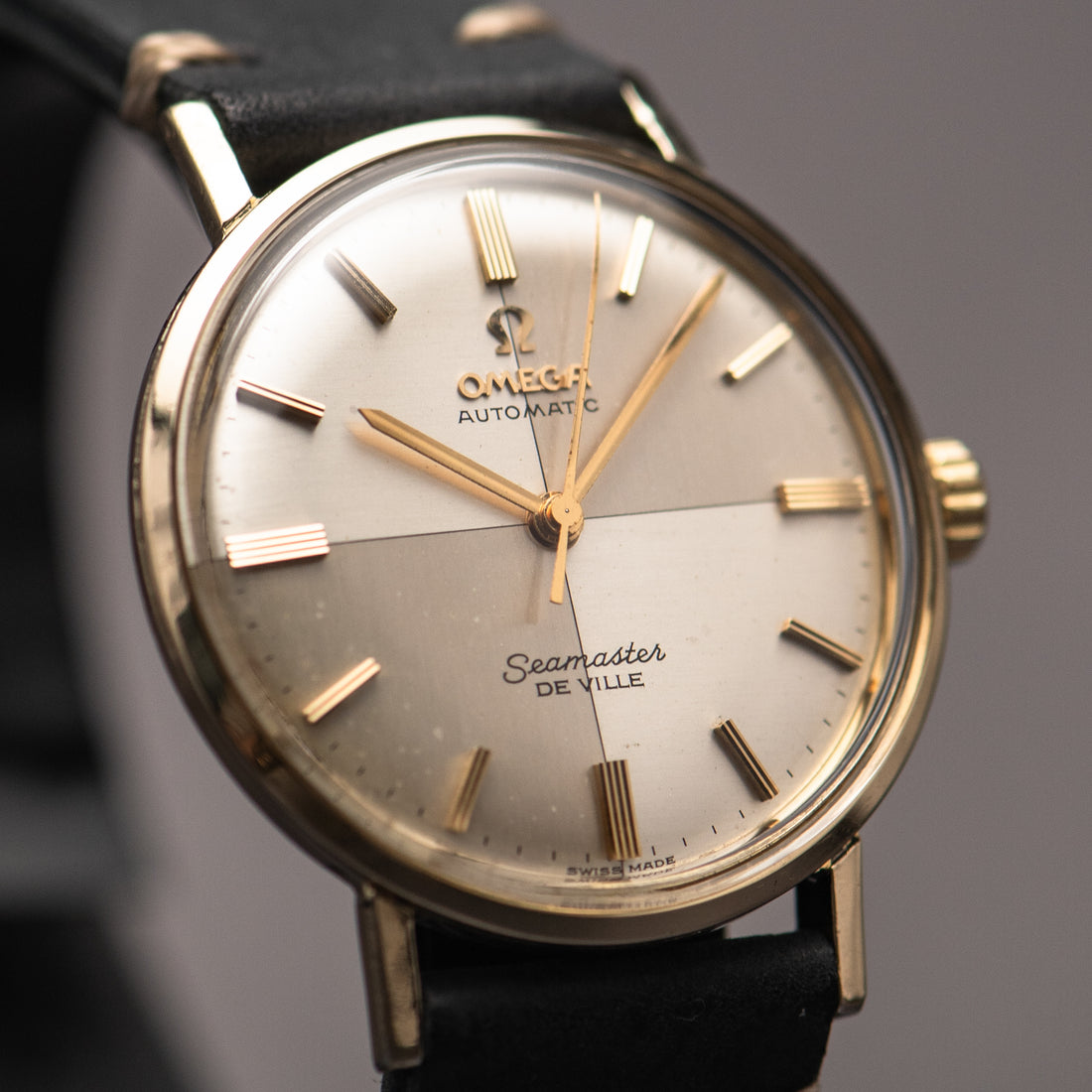 1964 14K GOLD FILLED OMEGA SEAMASTER DE VILLE HARLEQUIN CAL. 550 REF. LL6287-1