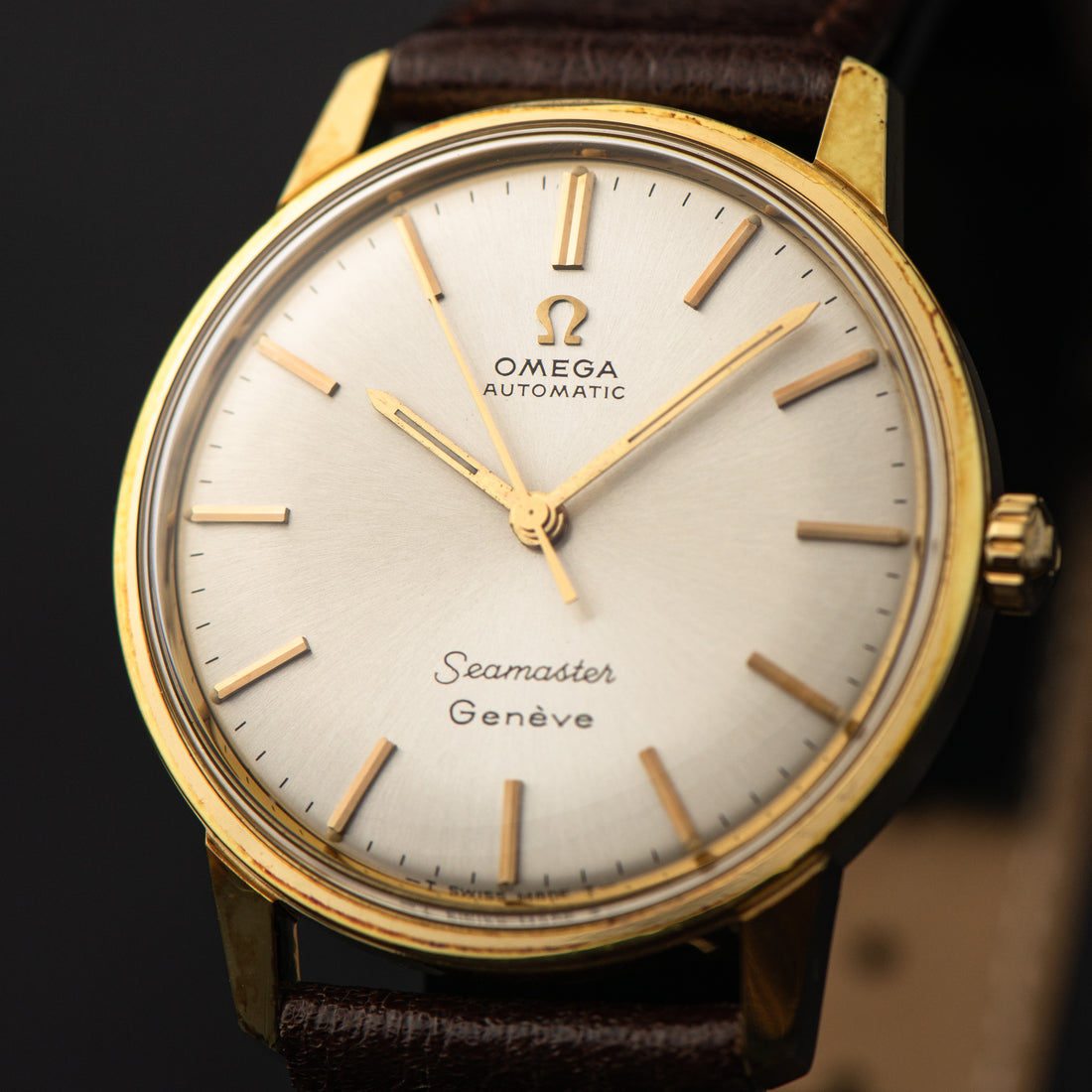 1967 DOUBLE SIGNED OMEGA SEAMASTER GENEVE SUNBURST CAL. 552 REF. 165.002