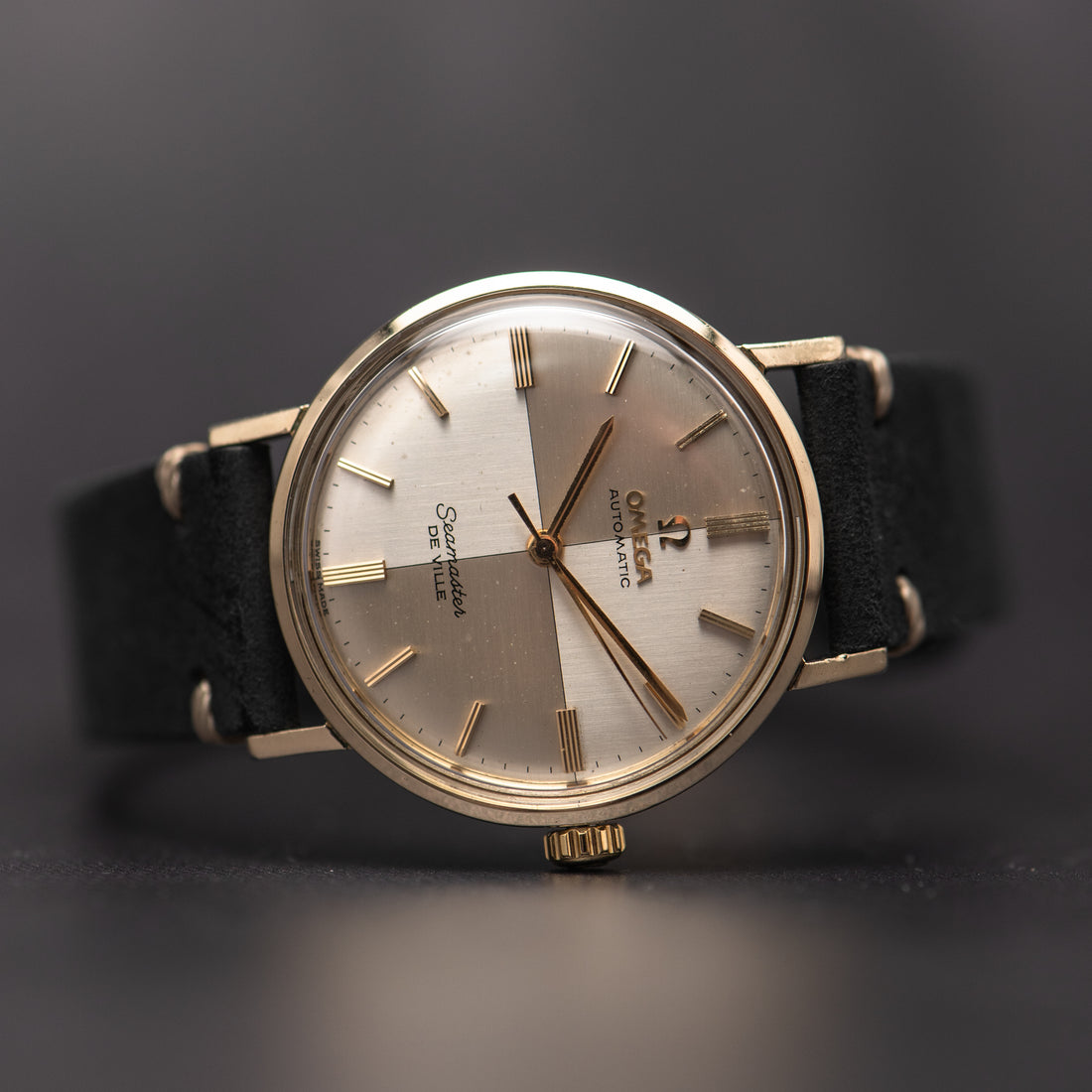 1964 14K GOLD FILLED OMEGA SEAMASTER DE VILLE HARLEQUIN CAL. 550 REF. LL6287-1