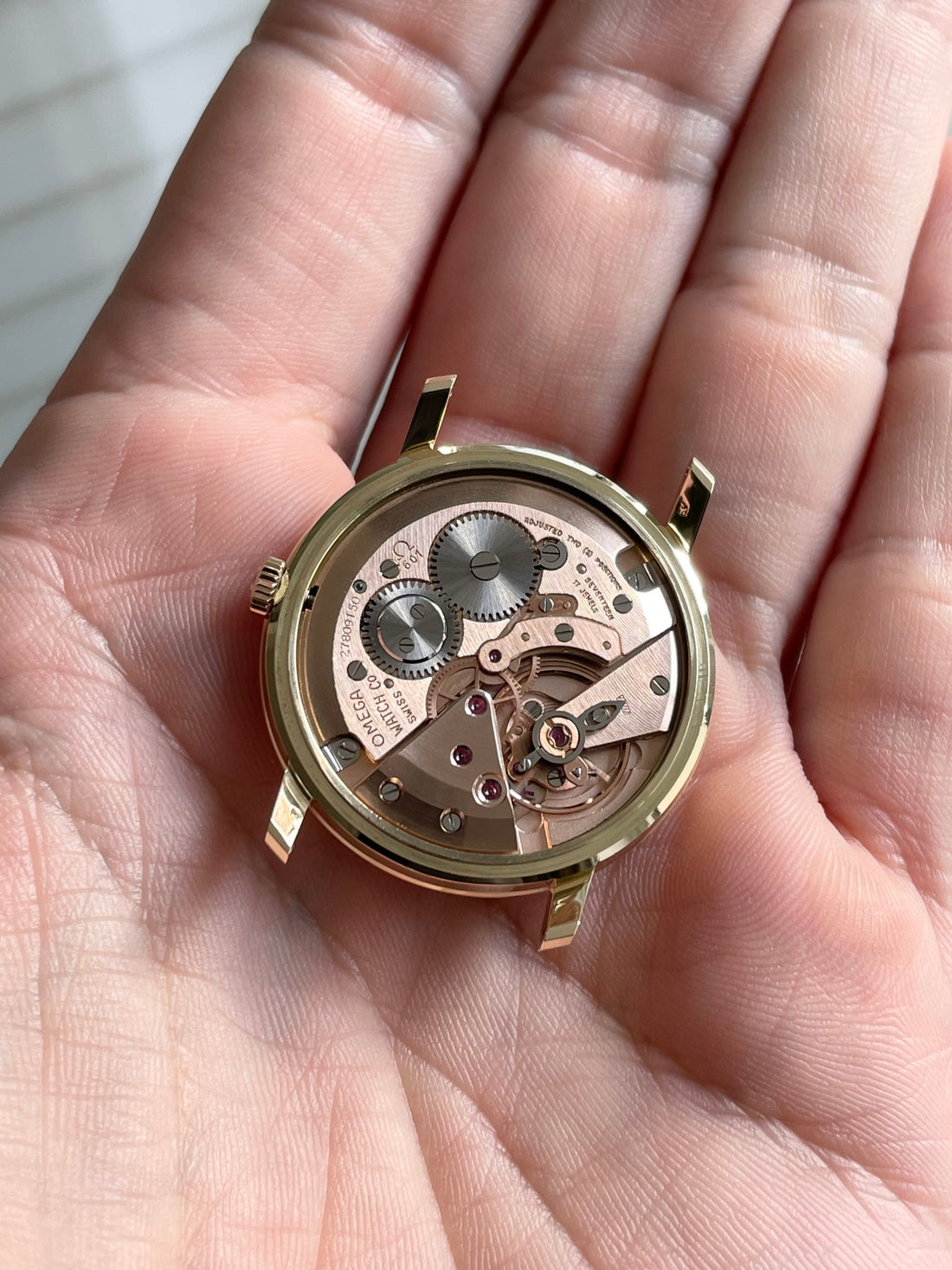 1968 14K GOLD OMEGA GENEVE SUNBURST CAL. 601 REF. 131.021 SP