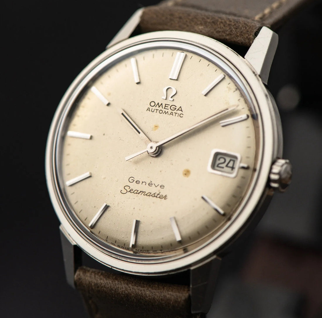 1967 DOUBLE SIGNED OMEGA GENEVE SEAMASTER QUICKSET CAL. 565 REF. 166.002