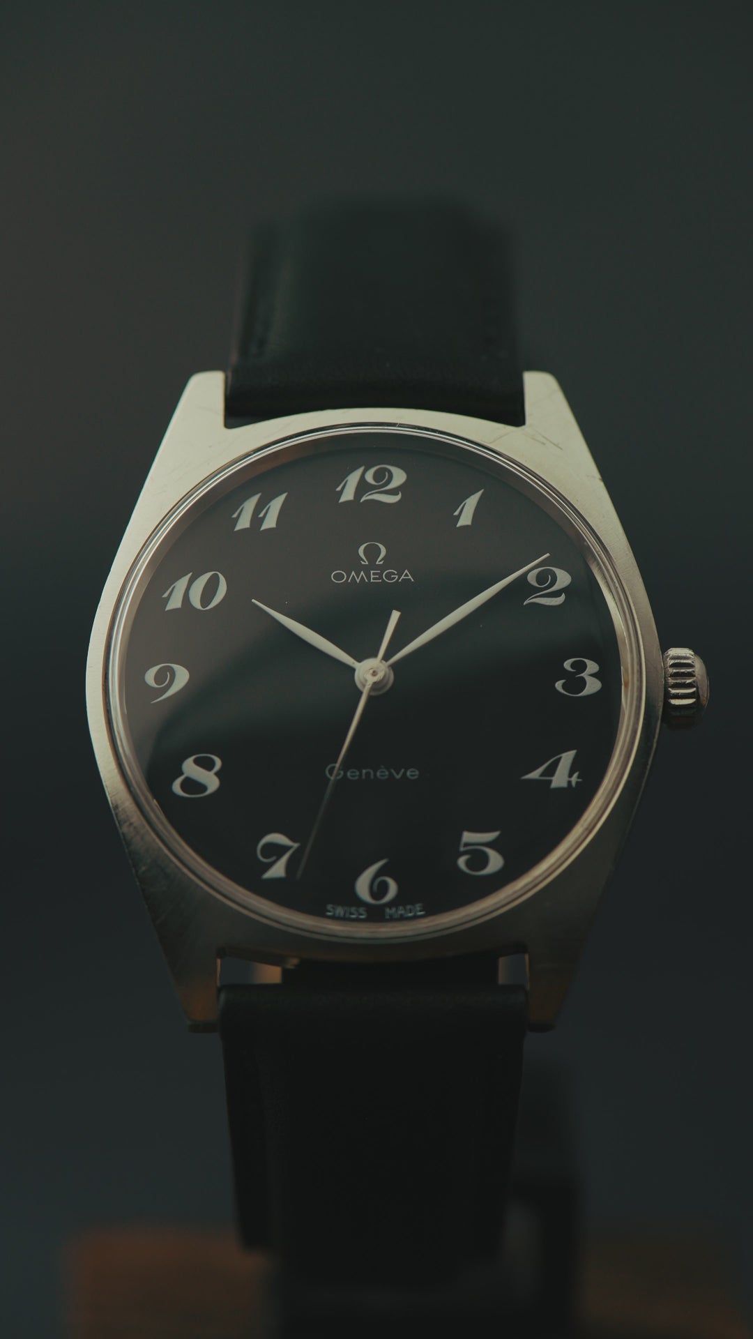 1968 OMEGA GENEVE BREGUET MATTE BLACK CAL. 601 REF. 135.041
