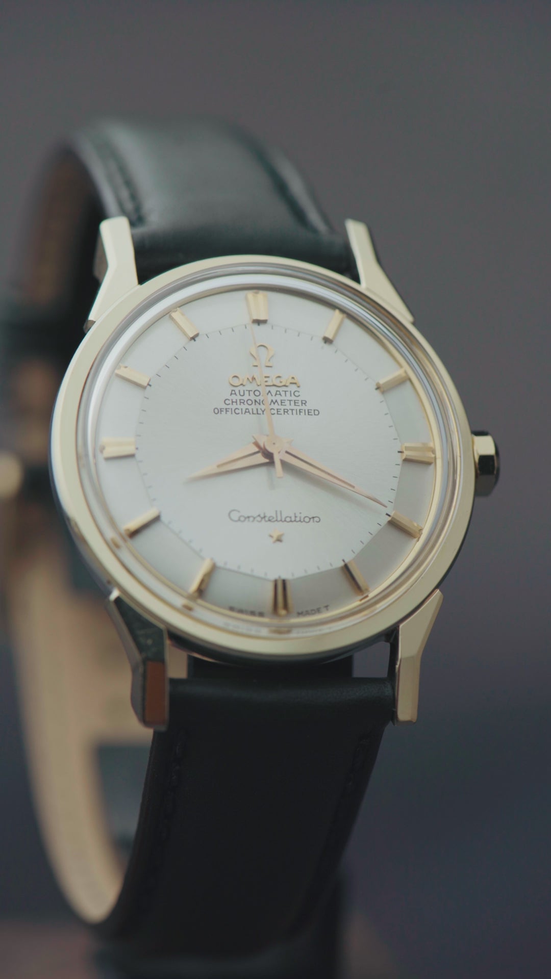 1963 OMEGA CONSTELLATION PIE PAN SUNBURST DOG-LEG COLLECTORS SET CAL. 552 REF. 167.005