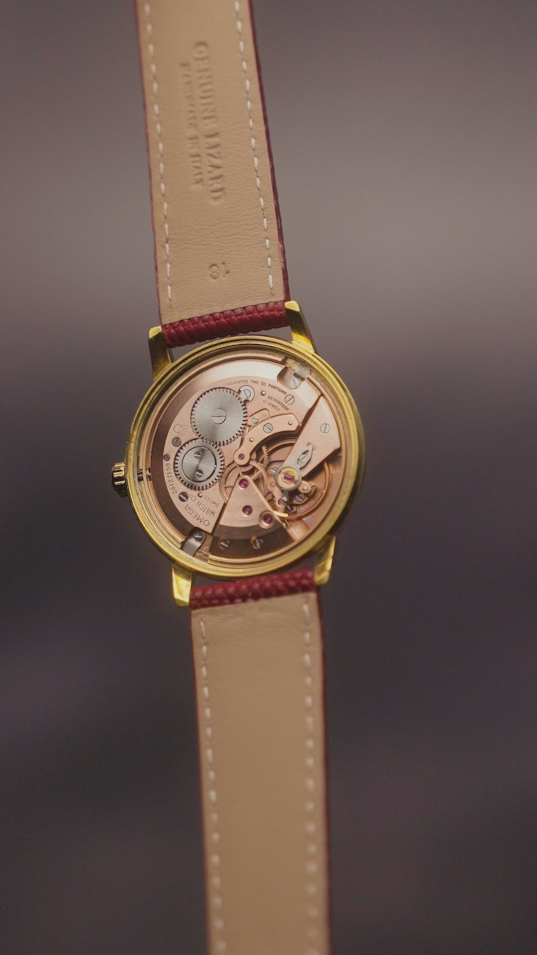 1968 OMEGA SEAMASTER GENEVE GREY LINEN RAINBOW HUE CAL. 601 REF. 135.011