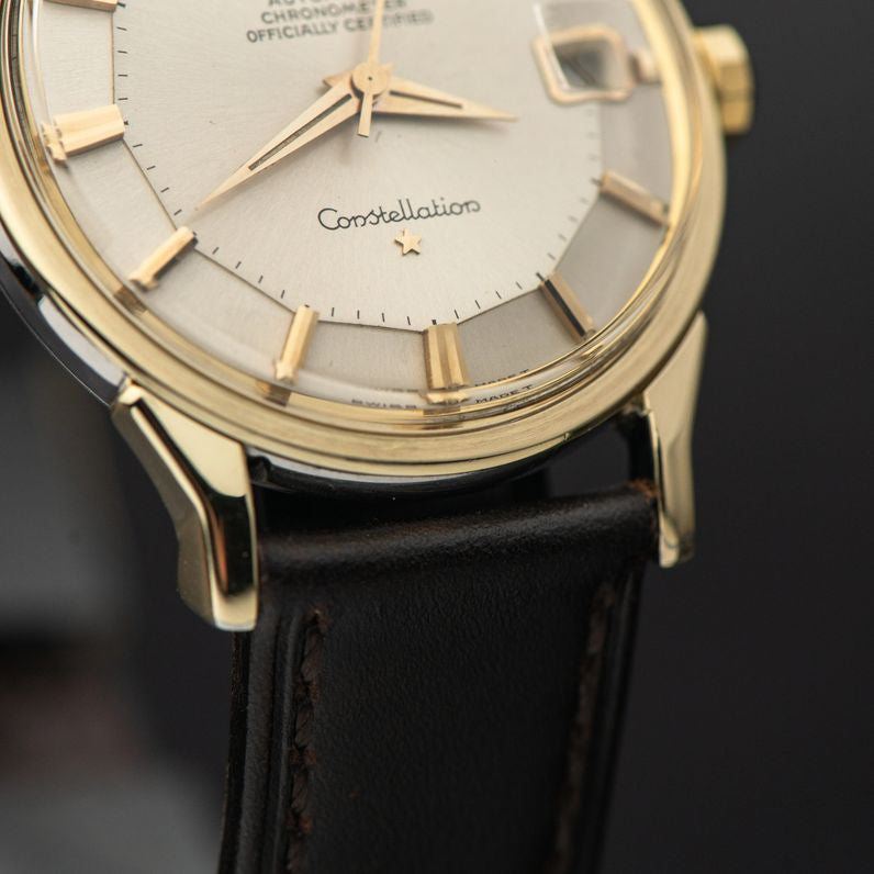 1966 OMEGA CONSTELLATION PIE PAN SUNBURST DOG-LEG CAL. 561 REF. 168.005