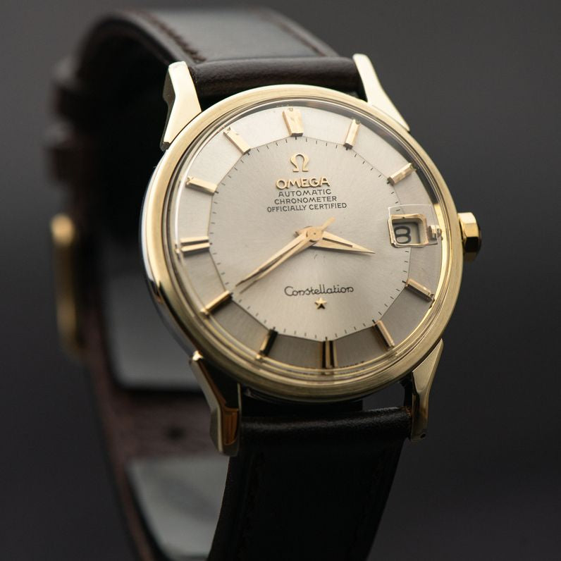 1966 OMEGA CONSTELLATION PIE PAN SUNBURST DOG-LEG CAL. 561 REF. 168.005